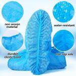 Protective Medical Waterproof PE CPE Nonwoven PP Anti Slip Blue Disposable Shoe