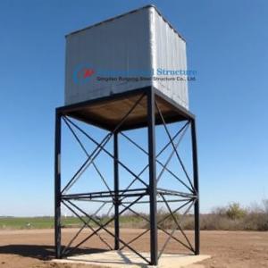 China Pressed Steel Water Tank Tower With 8m High Steel Tower Water Tank Holder wholesale