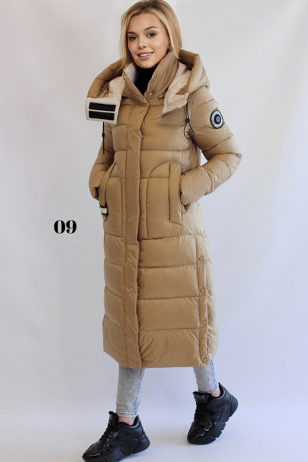 FODARLLOY New women's wear winter thick hooded in the long collision color women cotton-padded puff jacket