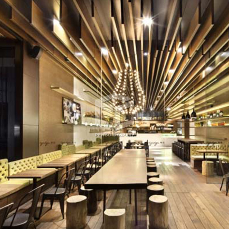 16mm Thick MDF Milk Tea Shop Counter Design OEM Equipped With Led Light