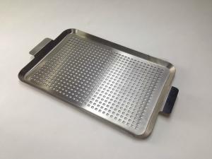 China SS 201 304 316 Perforated Baking Tray Silver Color For Bbq And Household wholesale