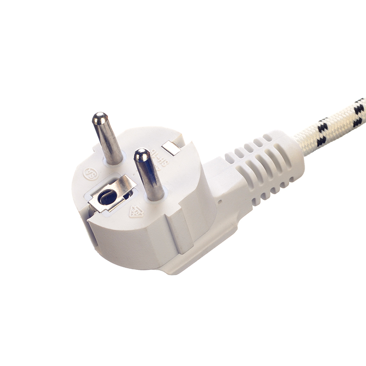 Insulation of PVC/Rubber VDE Standard 16A/250V Power Cord Extension Cord for Household Appliances 3 Prong Cotton Braided AC Cord