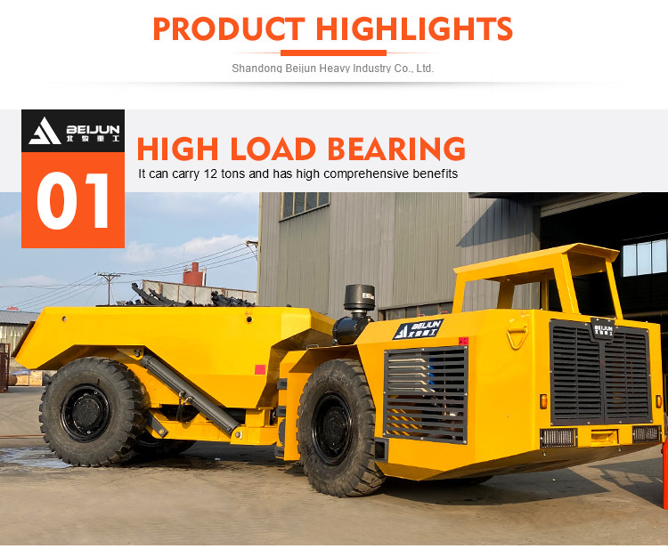 Yellow 129kW Power Diesel Articulated Haul Truck Four Wheel Drive