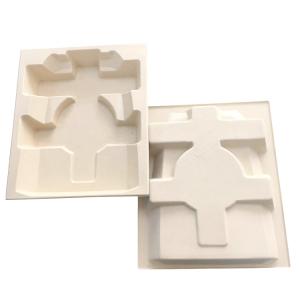 China Sustainable Bagasse Corrugated Cardboard Trays Oilproof Waterproof wholesale