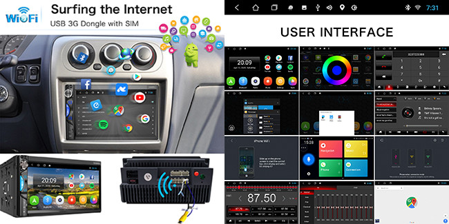 Universal 2 Din Car Android Stereo 2+32G 7 Inch Touch Screen Car Stereo With Gps
