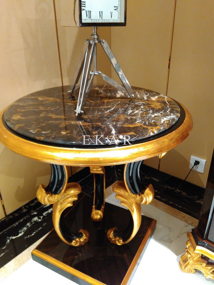 Small Vintage High Quanlity Classic End Table Marble Top Corner Table And Side Sofa Table