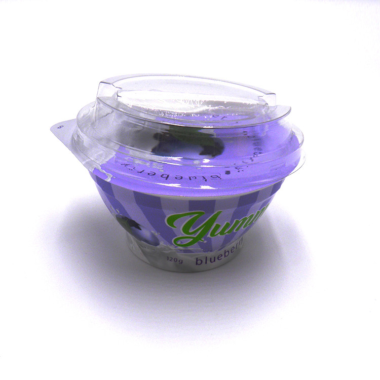 Food grade Plastic yogurt cups with aluminum foil lids