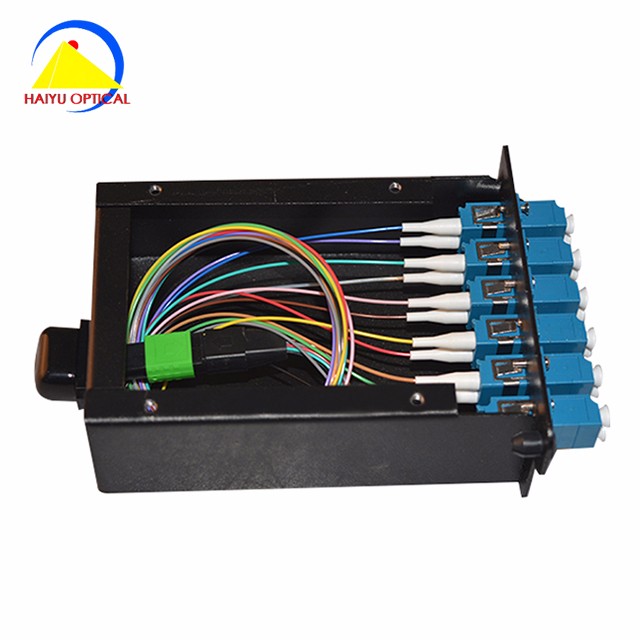 24F 2U 19" 192 Port Duplex LC Mtp Mpo Fiber Patch Panel
