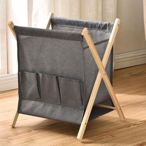 China 34x24x45cm Newspaper Rack Storage Bookshelf Rack With Cloth Bags wholesale