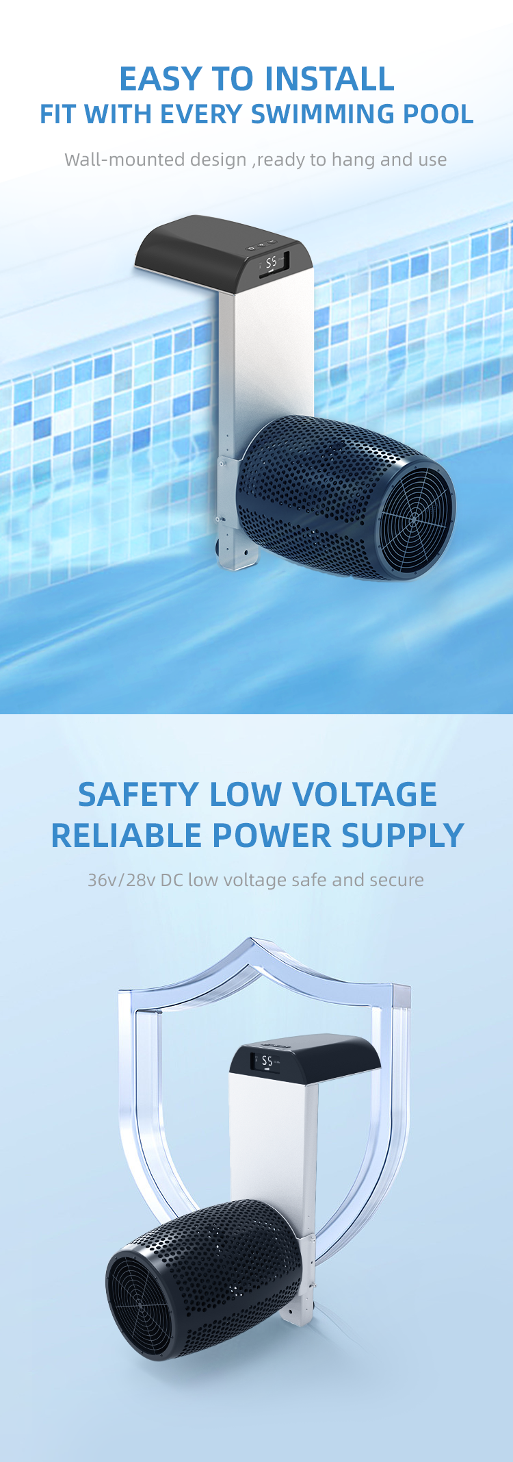 Brushless DC Motor Endless Pool Swimming Water Jet Machine for Counter Current Pool