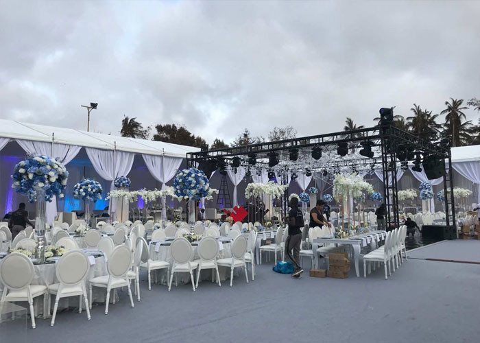 Elegant White PVC 30x60m Clear Span Tent For Wedding