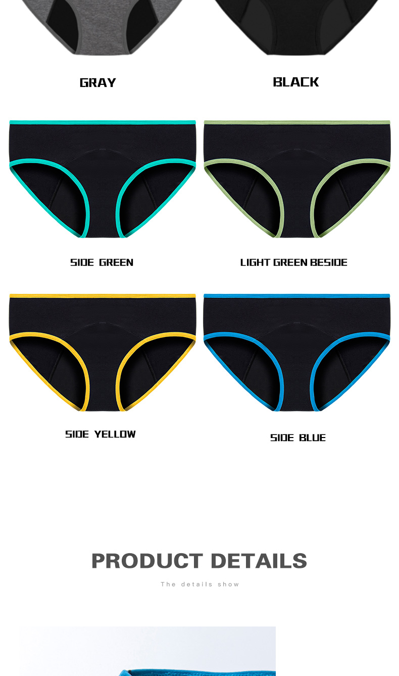 Cotton Women'S Leak Proof Underpants High Absorbing Mid Waist Underwear