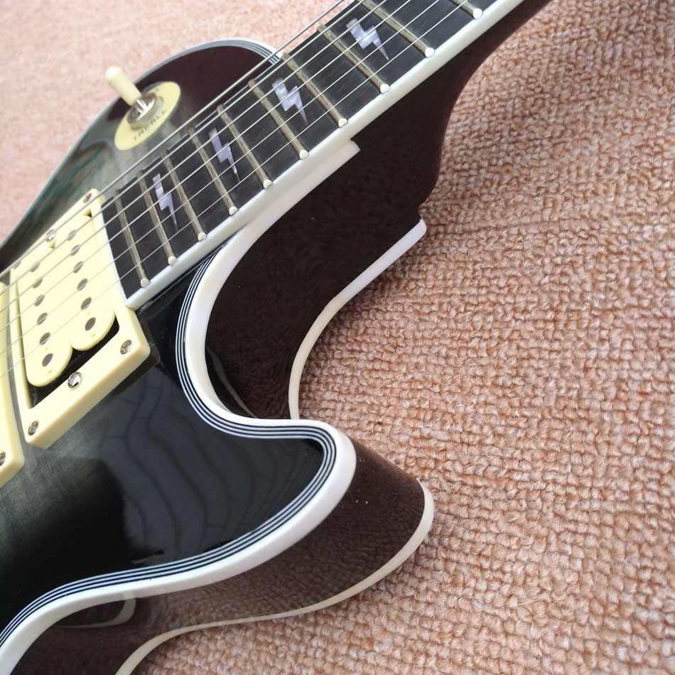 New high-quality custom LP electric guitar with Humbucker*3 pickups, Ebony fingerboard Flame Maple Top guitar, free ship