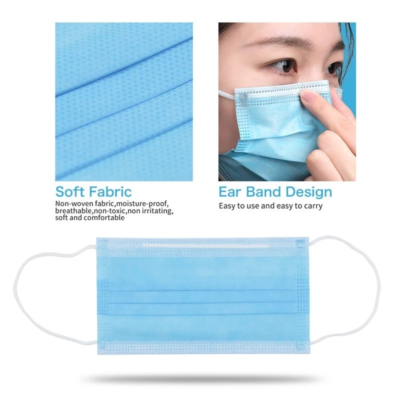 Adult Disposable Surgical Mask Non Woven Fabric Material With CE Certification