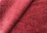 Burnout Polyester Brushed Velboa Fabric , Velvet Sofa Fabric Warm Keeping