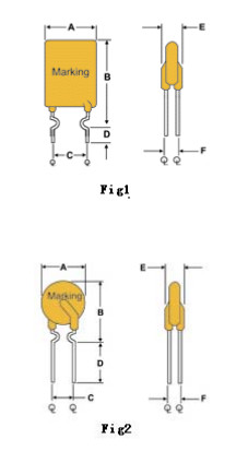 16V 8.9mm 40A Thermal Fuse Resettable PPTC in Yellow , Rectangular Shape