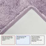 Tufted Shaggy Latex Backed Bath Mats Purple Toilet Mat