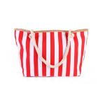 Custom Shopping bags With Cotton Rope Handle Red Striped 43*37*12 cm