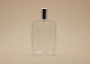 China 100ml Cosmetic Spray Bottle , Rectangle Perfume Bottle Silk Screen Printing wholesale