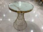 Total Height 75cm Modern Wrought Iron Glass Coffee Table