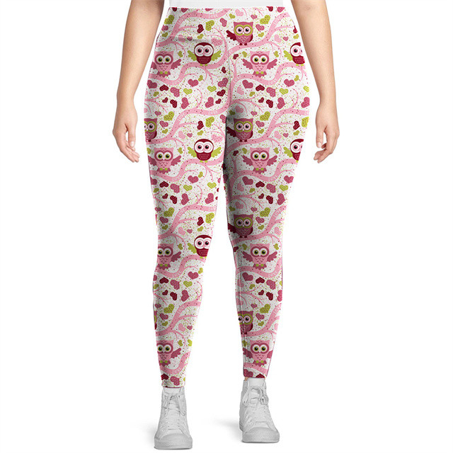 Custom Print Pants Plus Size High Waist Gym Fitness Sport Wears Spandex Fabric Butter Soft Women Yoga Leggings For Workout