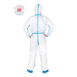 Type 4 Taped White Disposable Coveralls Anti Virus Blood Microbe Liquid