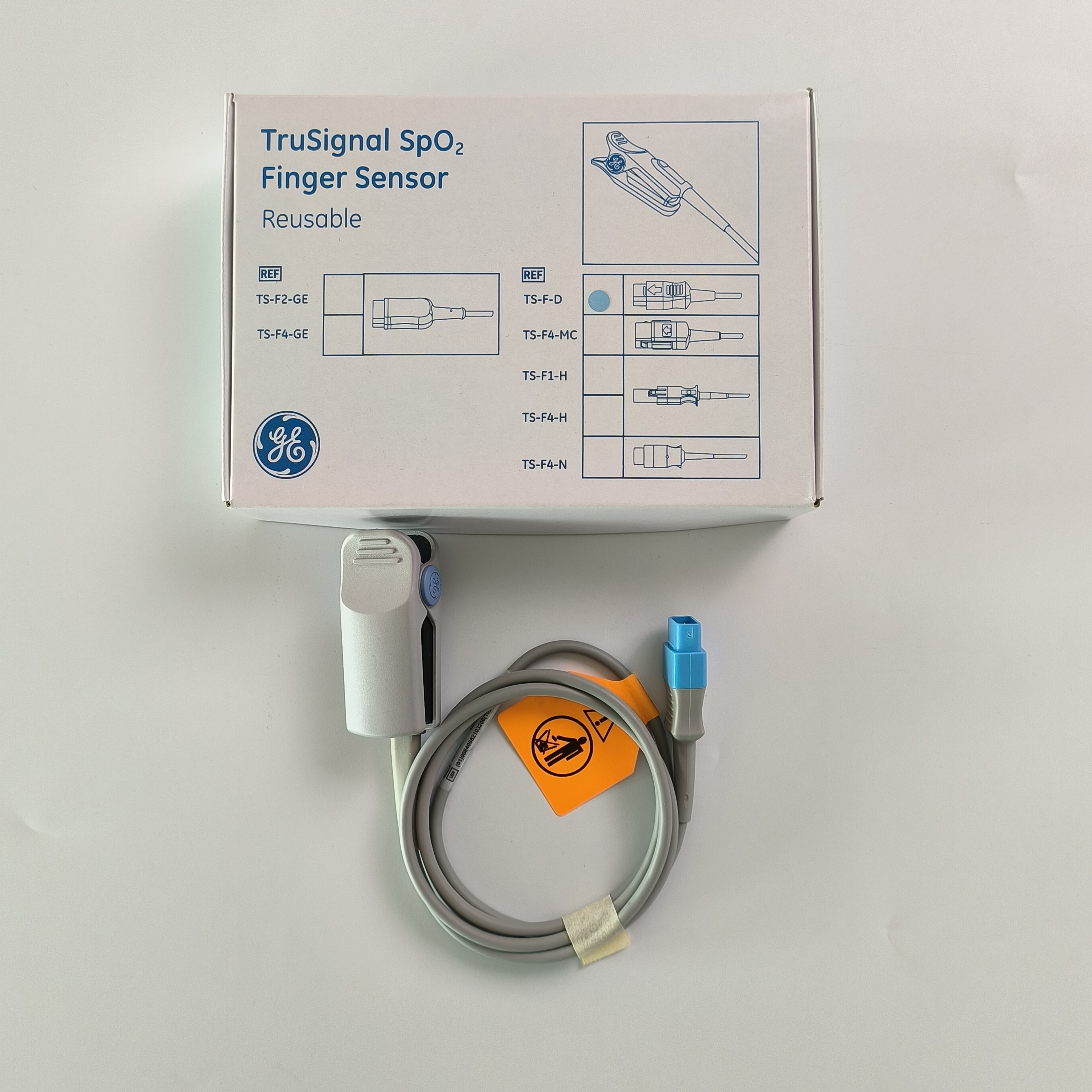 GE Original Datex-Ohmeda TruSignal SpO2 Finger Sensor Reusable REF: TS-F-D