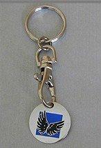 China Offset Pad Printing 1.2mm Imitation Cloisonne Promotional Metal Keyrings wholesale