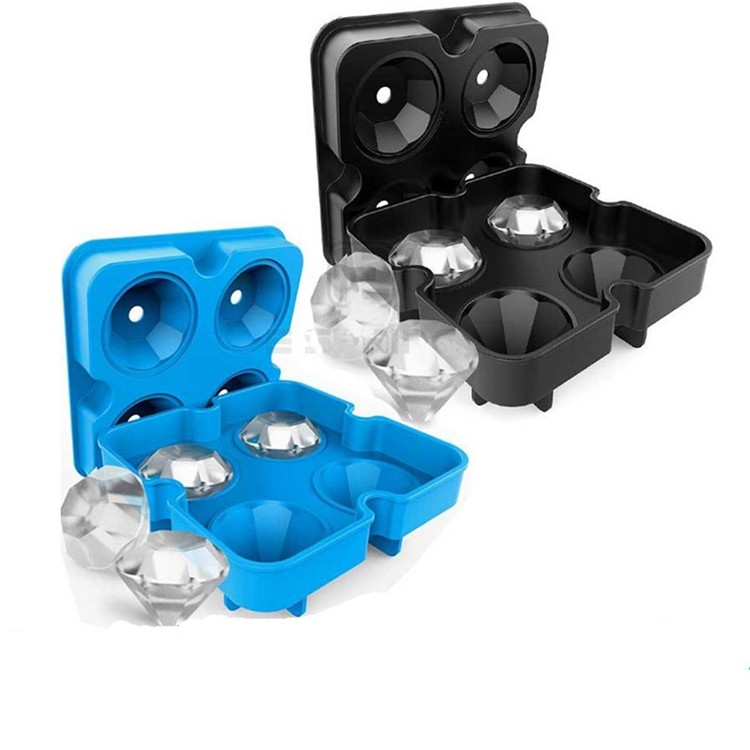 Fashion Durable Stocked Eco-friendly Food Grade Custom Silicone Household Collaapsible Diamond ice tray