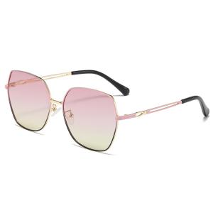 China Driving Polygon Frame Sunglasses Scratch Resistant , Anti Glare Sunglasses OEM wholesale