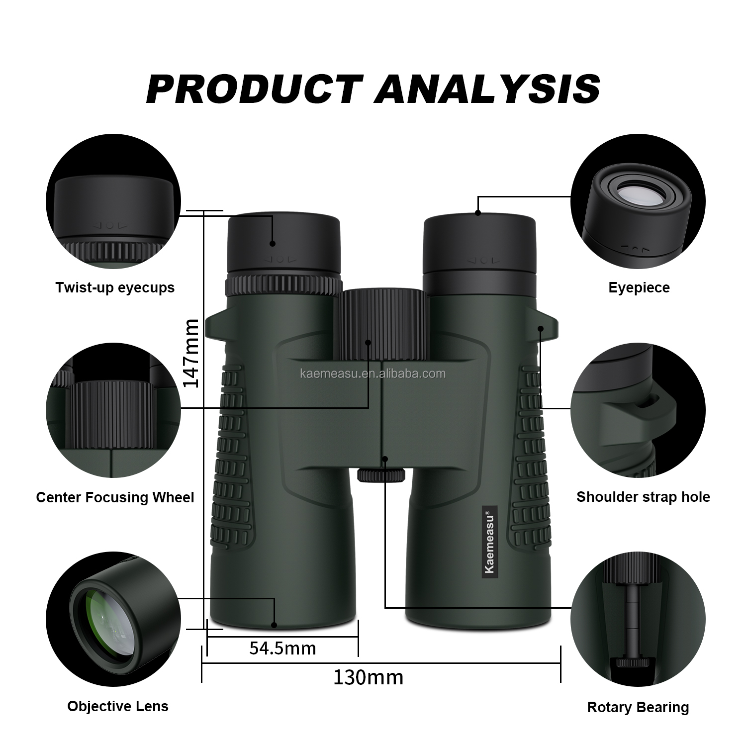 C 8X HD Monocular Telescope for Outdoor Hunting Hiking Bird Watching Sports Travel Use 8X42 Monocular