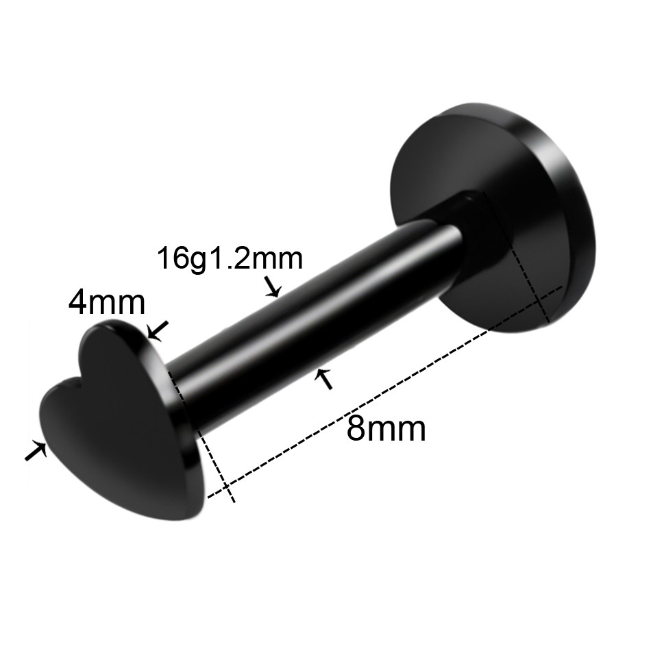 Steel Black Seamless Hinged Nose Hoop Septum Clicker Piercings Heart Star Lip Labret Ring Ear Cartilage Tragus Sexy Jewe