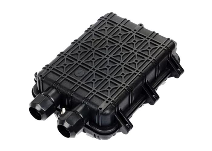 Black FTTH Fiber Optic Splice Closure, PP+GF Material And IP68 Joint Closure