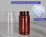 Wide Mouth Medicine Bottles 100cc 200cc PET Pill Bottle For Vitamin Capsule