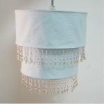 200*350MM Easy Fit Pendant Shade 2 Layer Collapsible Beaded