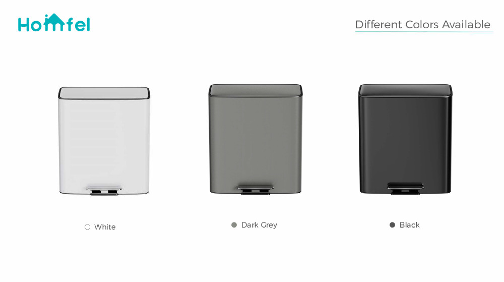 28Lx2 dual compartment trash can Soft Close Recycle Trash Bin Foot Step Trash Can For Living Room Office