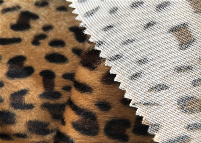 Skin Print Velboa Faux Fur Fabric 100% Polyester Velvet For Clothes