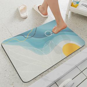 China Rectangle Multicolor Printed Diatomaceous Earth Drying Mat wholesale