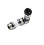Round HDPE 12mm To 12mm Microduct Connectors / Couplings Transparent