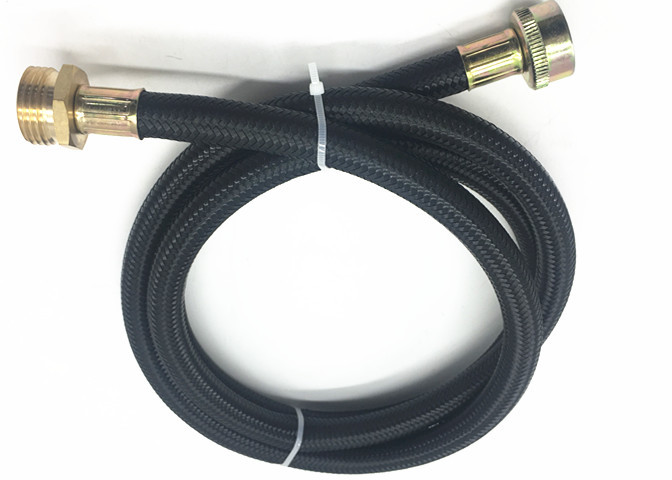 Black Color Rubber Water Hose , Washer Water Hose 10ft 12ft 15ft Length