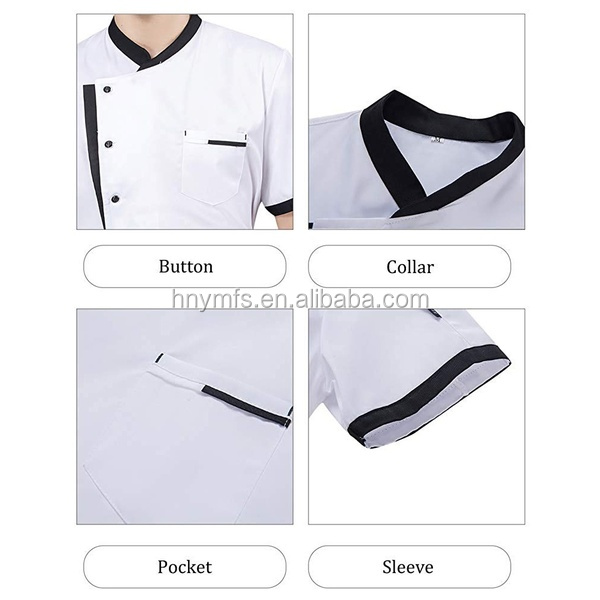 Personalized Customized Kitchen Chef Uniform Tops Anti Pilling Breathable