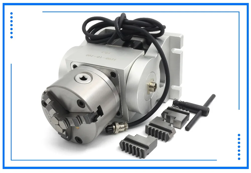 Laser Marking CNC Rotary Indexing Dividing Head With Nema 34 Stepper Motor