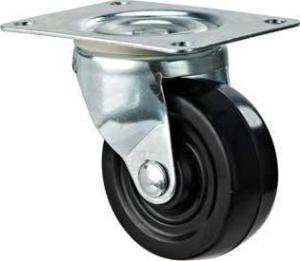 China Other caster European plate black rubber casters wheel wholesale