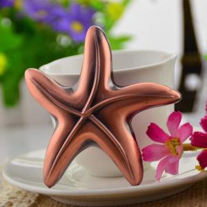 China Die casting metal alloy 2D Sea Star Antique Copper beer bottle opener, cool innovative wedding favor wholesale