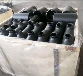 Pure Seamless DIN 2615 Metal Pipe Tee Black Painting 48 Inch 3 Way Tee Fitting