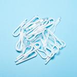 Clothing Clear Plastic R Shape Collar Clips without Teeth