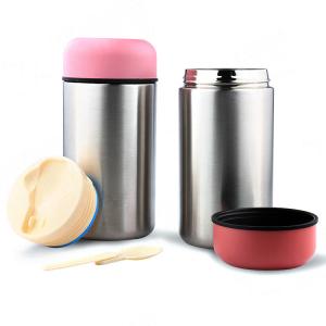 China 350ml / 500ml Stainless Steel Insulated Lunch Box Nature Color High Food Safety wholesale
