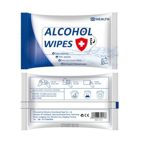 Disposable Cleaning Alcohol Wet Wipes , Safety Protection Medipal Disinfectant