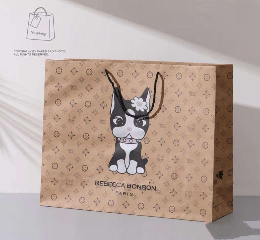 Shoes Custom Paper Shopping Bags Bronzing Silver 250gsm Ivory Favour Bags