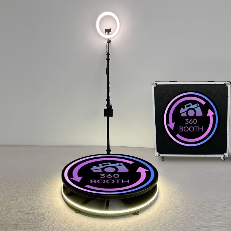RGB LED light Portable Selfie booth Machine With 360 Spinner Degree